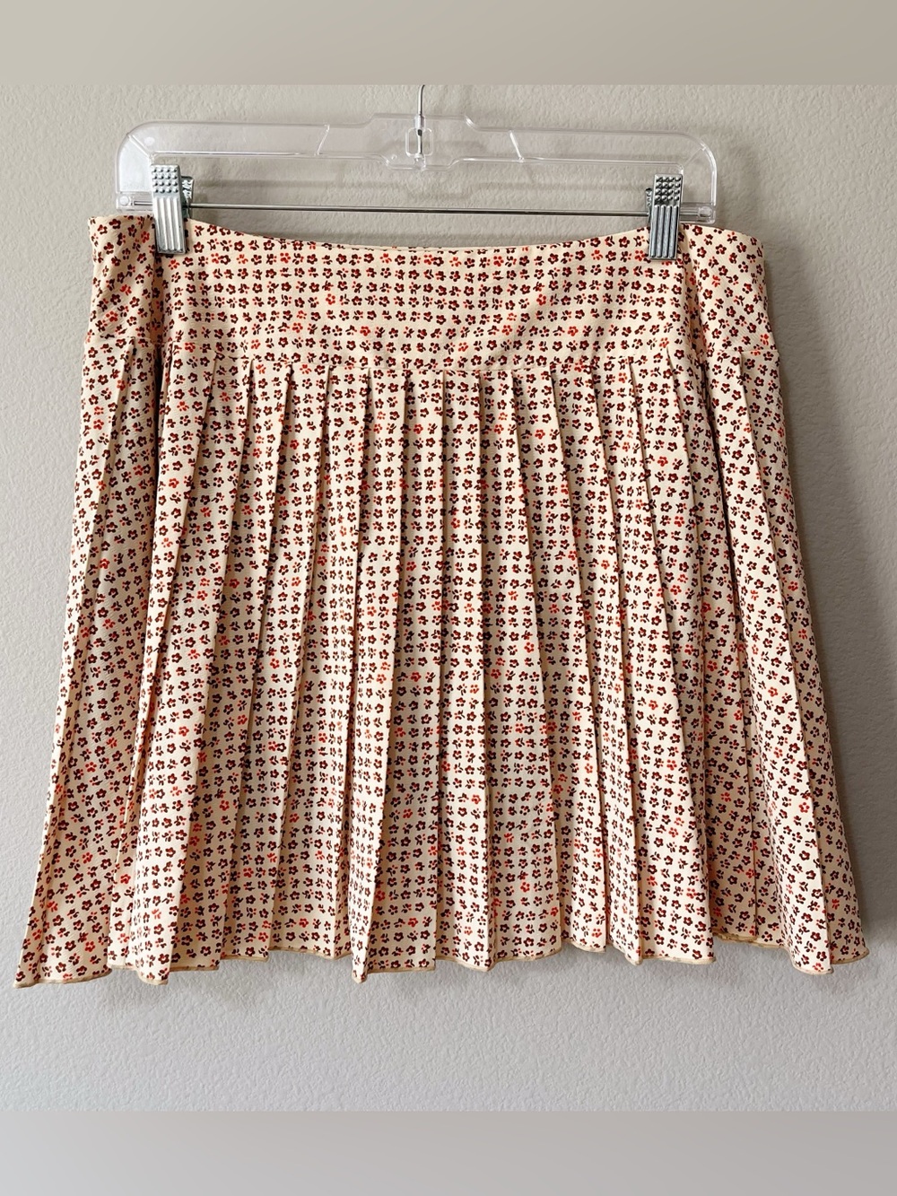 Toad&Co Sunkissed Pleated Skort Ivory Orange Floral Print Size Large Athleisure - Picture 5 of 15